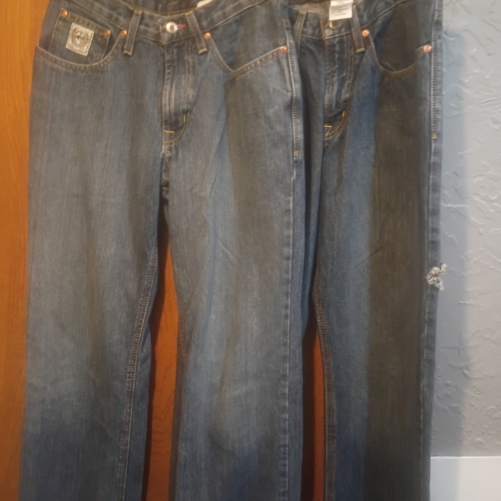 2 Pair Size 30 Men's Cinch Relaxed Jeans - Blue